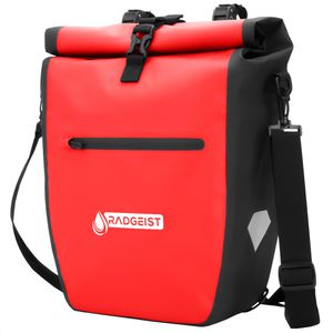 Radgeist Gepäckträgertasche PRD-20-53, rot, 20 Liter, Umhängetasche, wasserdicht, reflektierend
