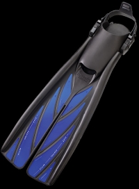 Atomic Aquatics Splitfin (offen) - Large - Blau