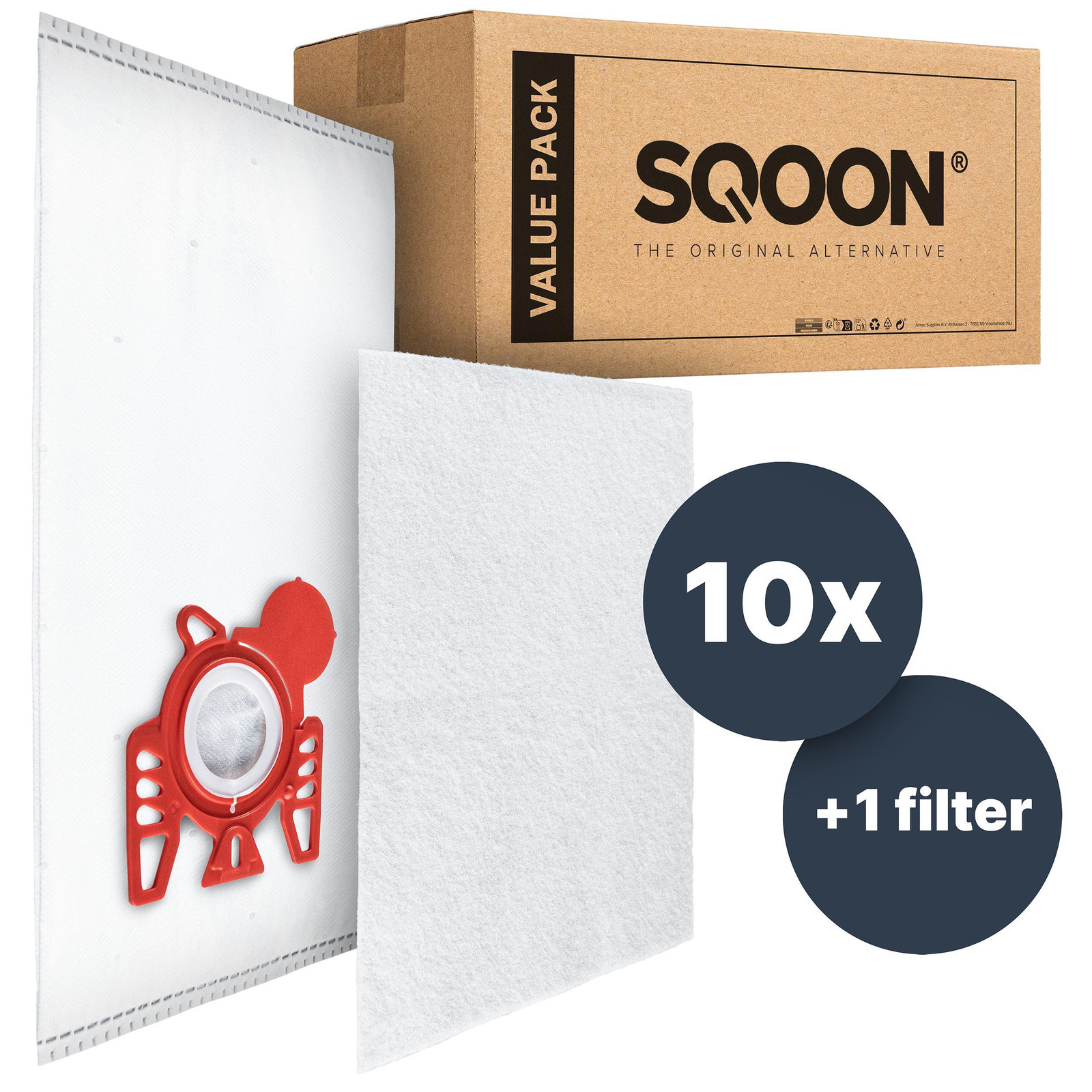 SQOON Stofzuigerzakken Basic voor Miele F / J / M 3-D Hyclean - 10 stuks