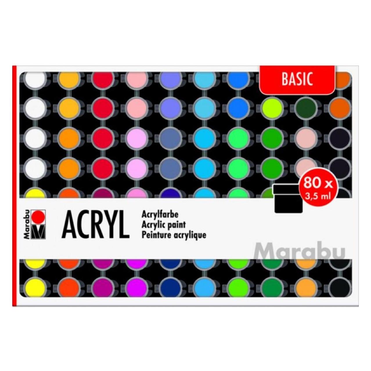 Marabu Acrylfarbe Set Basic (280 ml) (1210000000207)