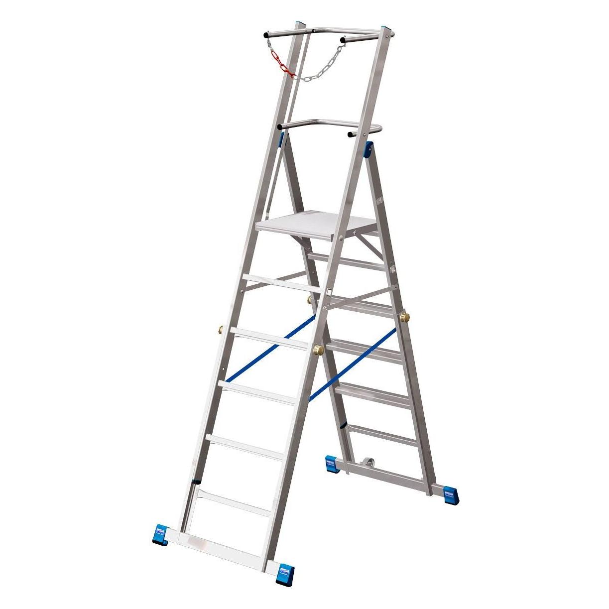 Krause Teleskop-Plattformleiter (Plattformleiter, 50 cm) (127624)