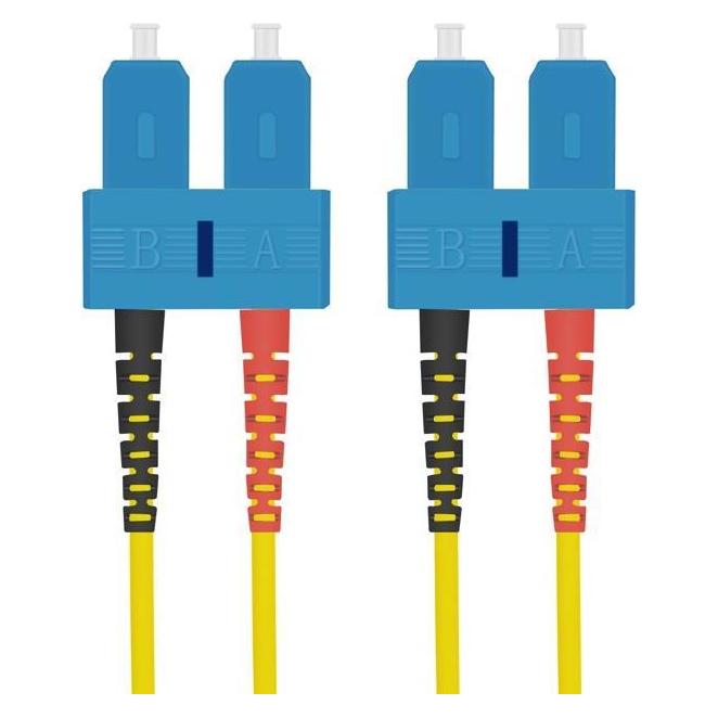 Helos LWL Patchkabel 9/125µm OS2 SC/SC 15,0m SC Duplex Stecker/Stecker, gelb (15 m) (216668)
