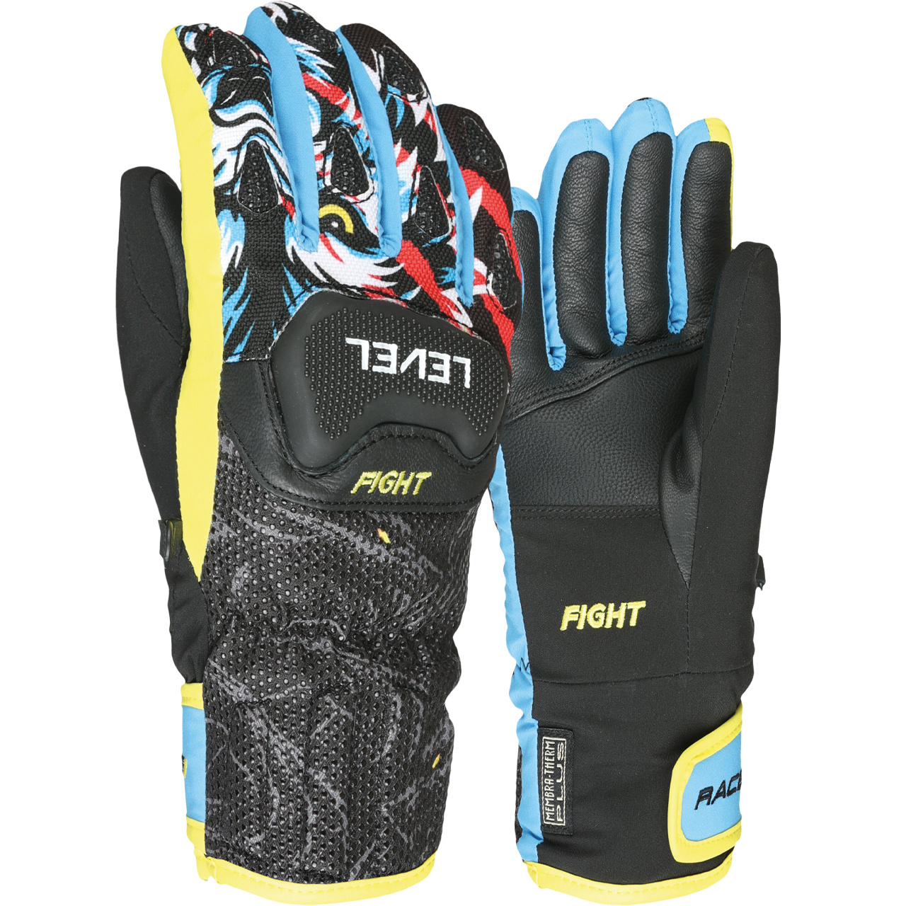 Level Kinder Skihandschuh RACE black/yellow - 5,0