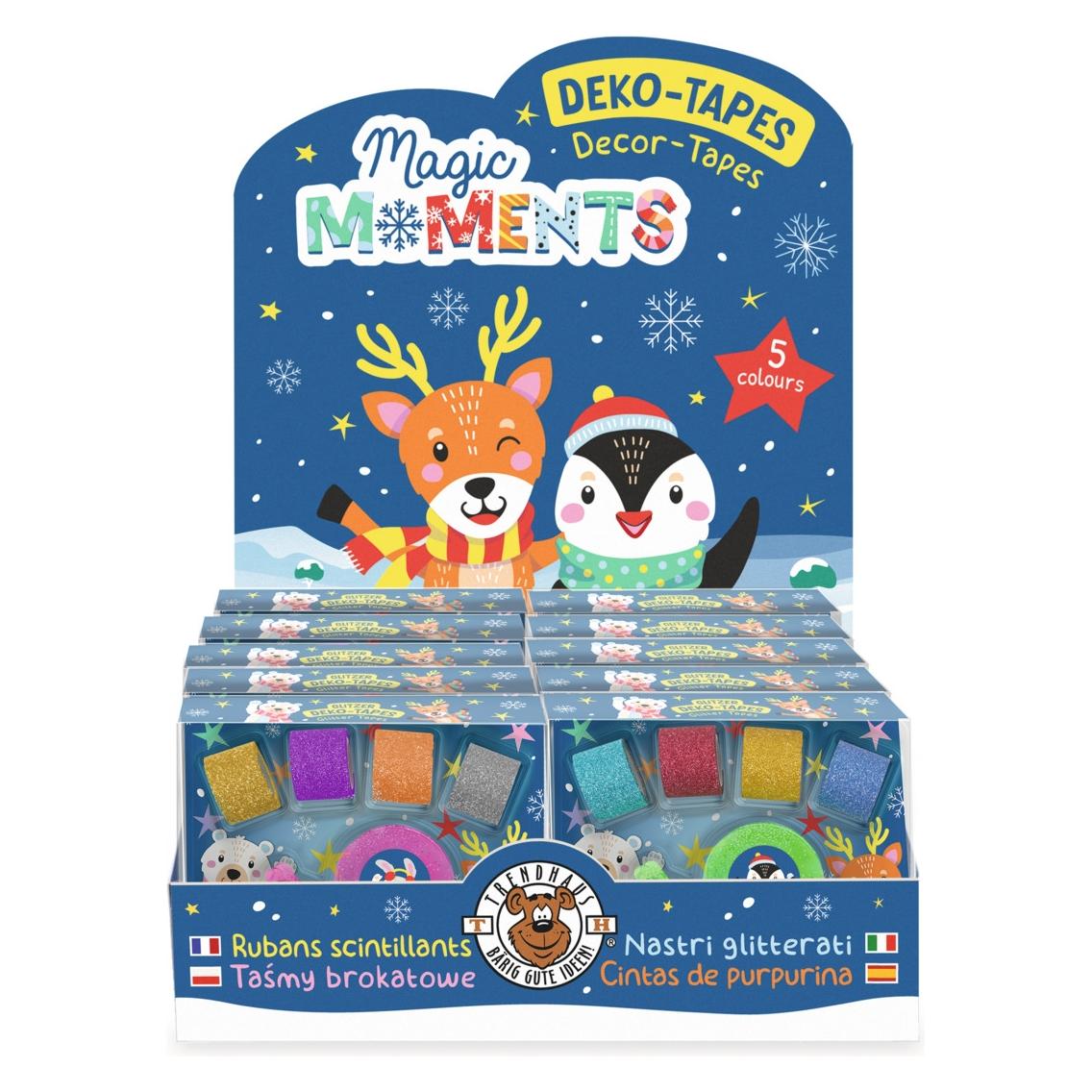 Trendhaus MAGIC MOMENTS SNOW FRIENDS Glitzer-Tapes inkl. Abroller 6-teilig (966568)