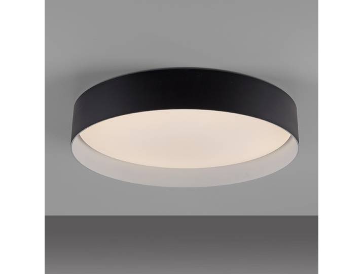 Plafonnier LED Tavoli Ø 39cm Noir/Noir Matériau : Métal, Matière plastique Surface en métal : Laqué Type de matière synthétique : Verre