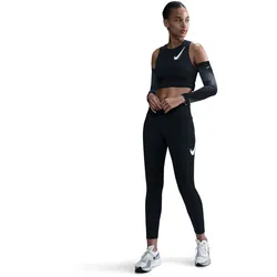 Nike NK FAST Dri-FitF Damen 7/8-Leggings mit mittelhohem Bund schwarz/weiß - XS