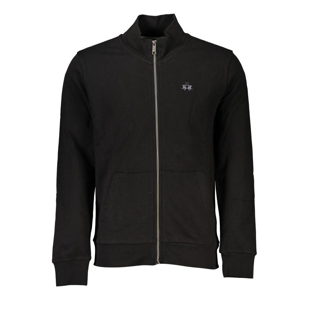 La Martina Zwarte Katoenen Heren Sweatshirt
