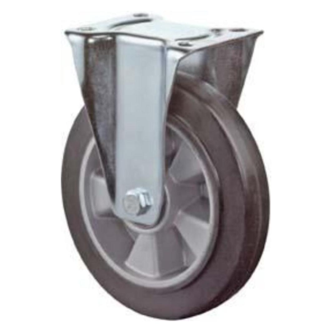 BS Rollen BSRollen Transportgeräte-Bockrolle, Elastik schwarz, Durchm. 200 mm, Traglast 350 kg, Kugellager, An (228235)