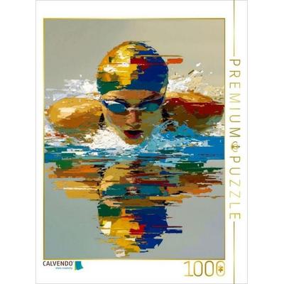 CALVENDO Puzzle Schwimmen, ein visueller Rhythmus aus Körper und Farbe | 1000 Teile Lege-Größe 64x48cm Foto-Puzzle für glückliche Stunden, Sonstige