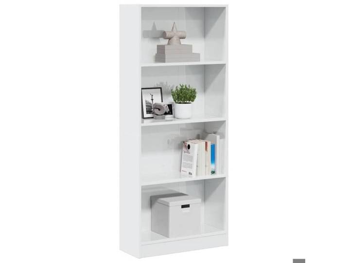 SALE 2025 Bibliothèque Moderne - Colonne Étagère - Blanc brillant - 60x24x143 cm - bois d'ingénierie 19 32 Kg 4309