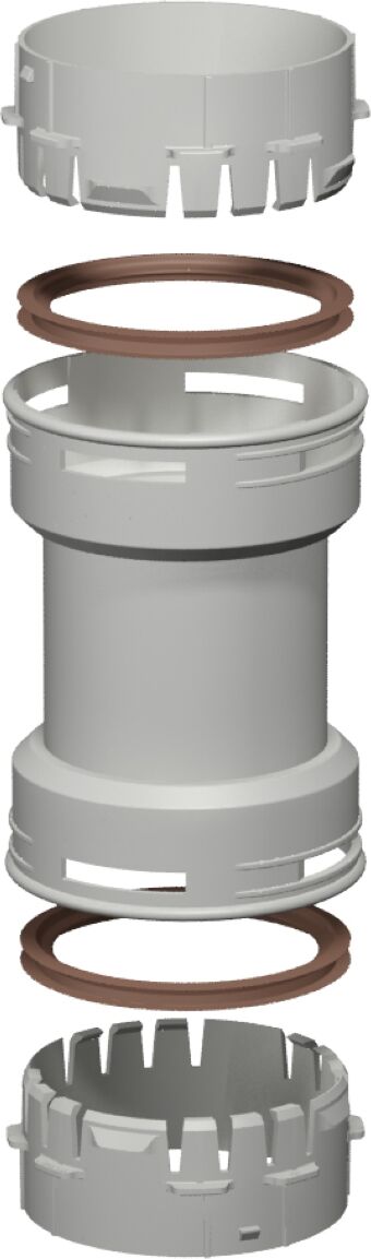 Raccord flexible Bertrams Polyline EW 40FK110 DN 110, pour connecter des tuyaux flexibles