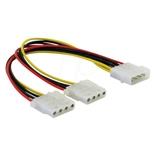 Delock Y-Stromkabel für 5.25 Geräte (10 cm, 4 pin Molex) (82100)