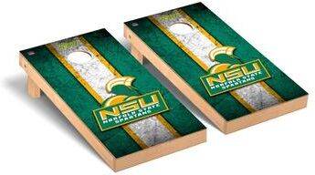 Skip's Garage Norfolk State Spartans Vintage Cornhole Board Set