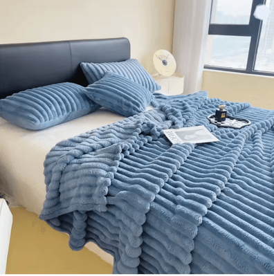 Inspire Essentials CozyStripe Thick Multifunctional Blanket Bed Cover Throw c 180x200cm