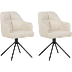 ESSZIMMERSTUHL 2er-Set Beige Mira