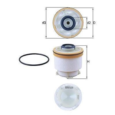 Mahle Kraftstofffilter [Hersteller-Nr. KX586D] für Fiat, Mitsubishi