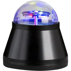 Tischlampe Beistellleuchte Tischleuchte Halloween Nachttischlampe Kinderleuchte, Kunststoff schwarz, RGB Farbwechsel rotierend, H 10,5 cm