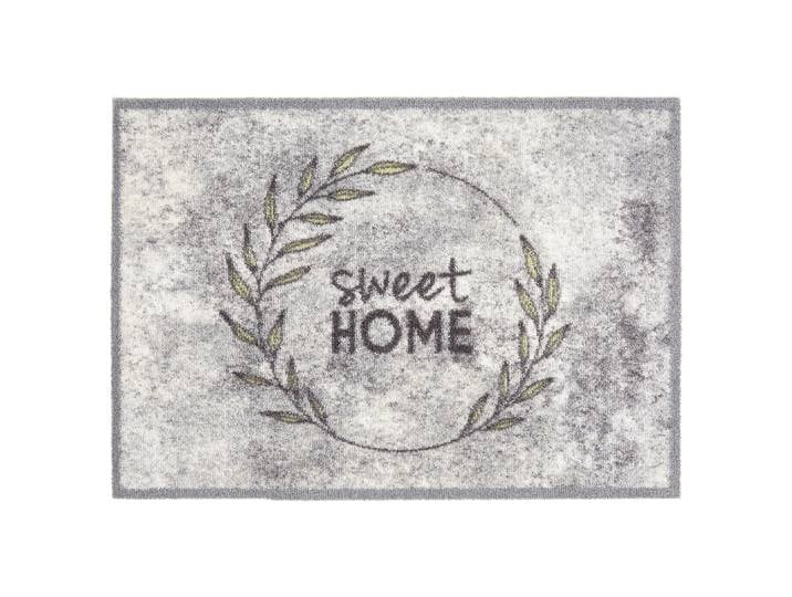 Paillasson Miabella Sweet Home 66 x 0 x 110cm Gris