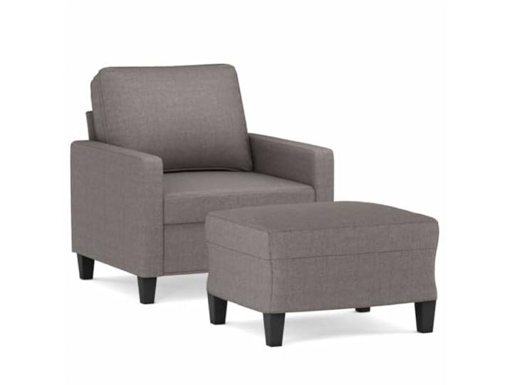 GHVBNMF Sessel mit Hocker 2-Teilig Relaxsessel Polstersessel Taupe Stoff Bequemer Fernsehsessel mit gepolsterter Fußablage für Wohnzimmer und Schlafzimmer, langlebiger Stoffbezug.