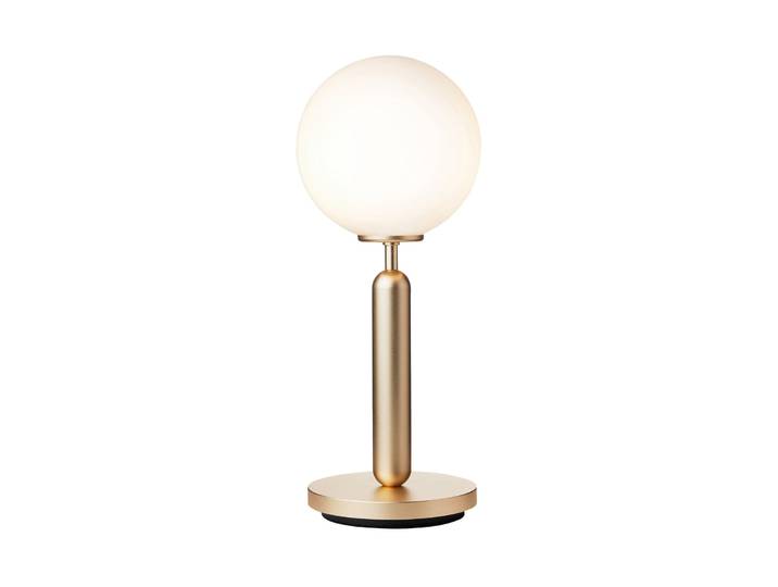 Miira Lampe de Table Brass/Opal White - Nuura Miira Table Nuura Aps - Salon / séjour - Design - Métal - Boule