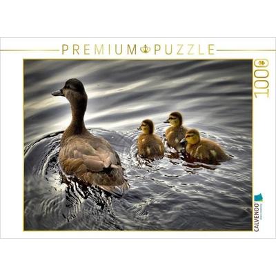 CALVENDO Puzzle Eine Ente mit ihren Küken 1000 Teile Puzzle quer | 1000 Teile Lege-Größe 64 × 48 cm Foto-Puzzle für glückliche Stunden, von , Calvendo