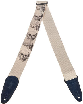 "Levys Cotton Print Strap 2"" Skull "
