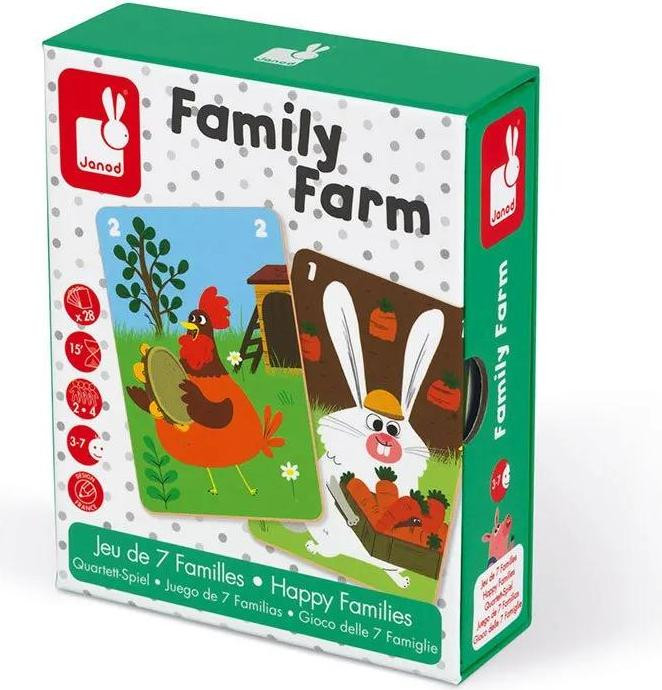 Janod Happy Families Familieboerderij bordspel meerkleurig