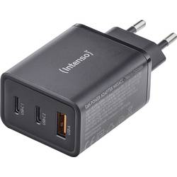 Intenso W65ACC GaN USB Ladegerät 65 W 1x USB-A, 2x USB-C® Schwarz Innenbereich GaN, USB Power Delivery (USB-PD) 7806510
