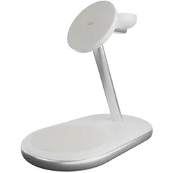 Puro Mag Station Qi2 3-in-1 Kabelloses Ladegerät Kompatibel mit MagSafe - Weiss (30 W), Wireless Charger, Weiss