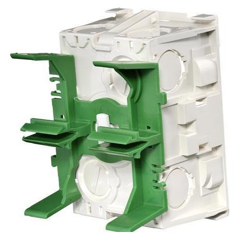 Wexøe HAGER Kanaldåse SC3-BR tripel modul for Clicline til BRS/BR/BRA/BRH Plast, grøn fod Ekskl. aflastnin (Kabelkanal) (7936000371)