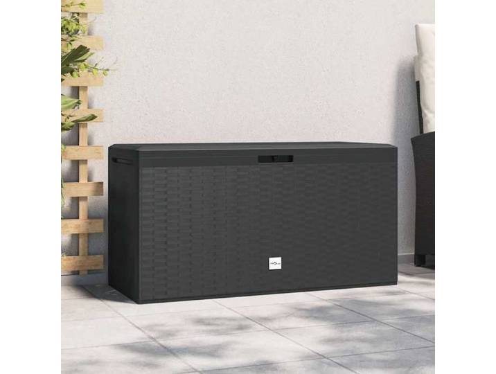 @FRENCH COFFRE D'EXTERIEUR - TOP VENTES - Boîte de rangement de jardin Anthracite 114x47x60cm 1233594