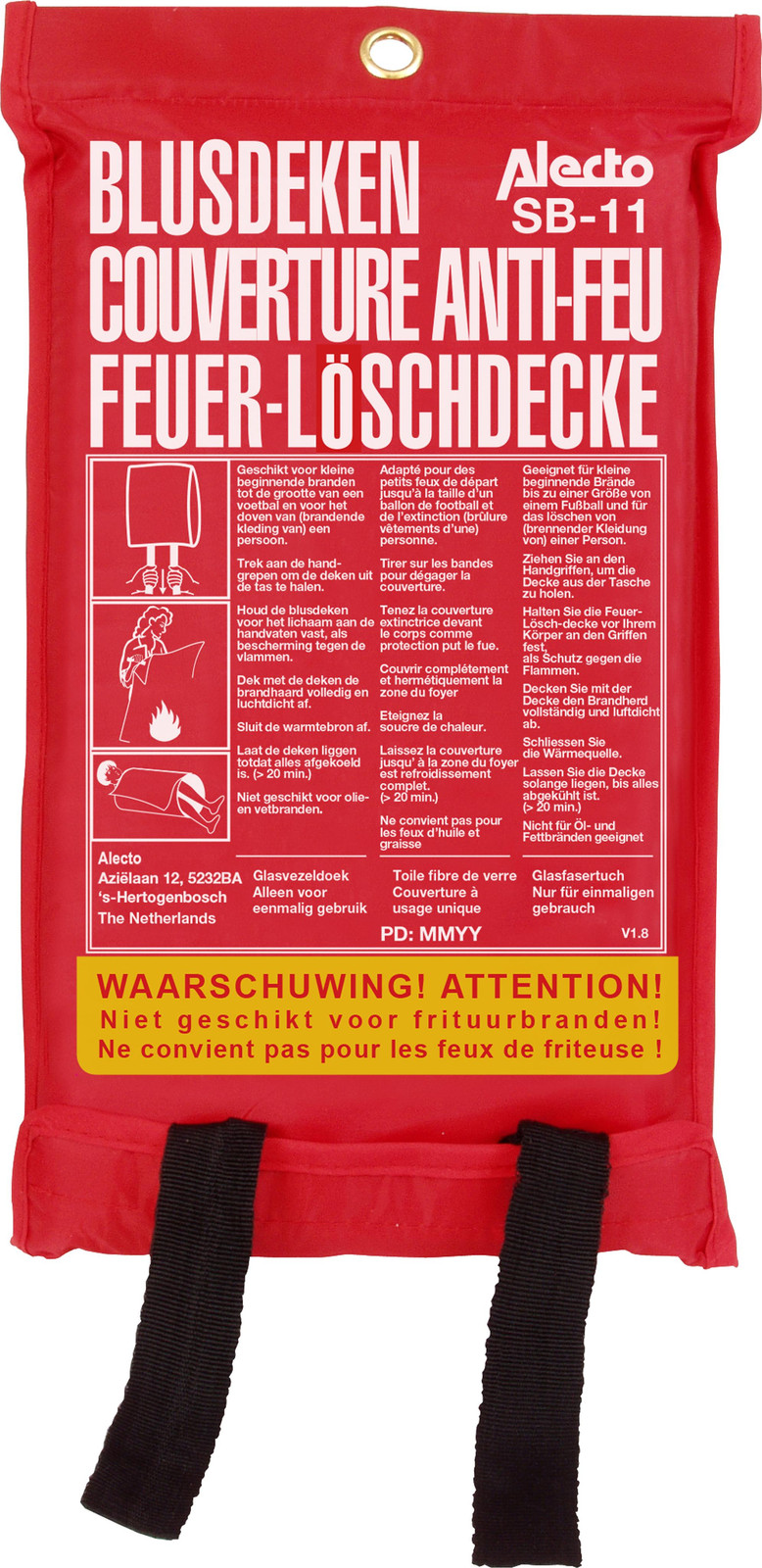 Alecto brandblusdeken, 100 x 100 cm