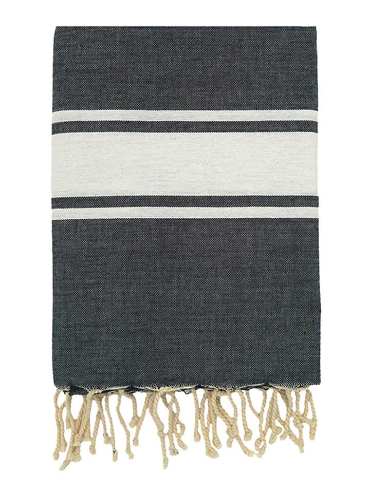 Le Comptoir de la Plage Fouta ''Kozo'' in Dunkelblau - (L)200 x (B)100 cm - onesize
