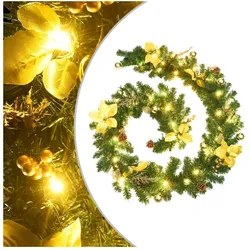 vidaXL, Weihnachtsbeleuchtung, Weihnachtsgirlande Mit Led-Lichtern Grün 2,7 M Pvc