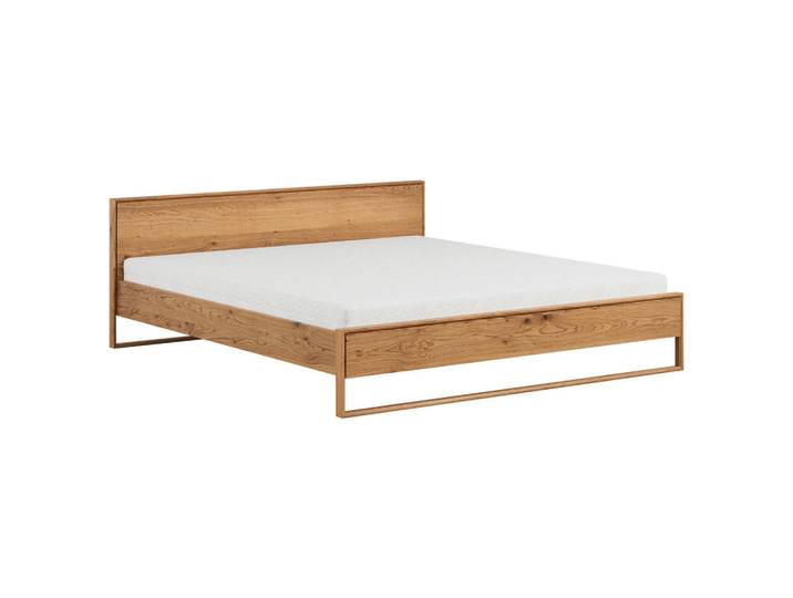 Linea Natura Bett, Eiche, Holz, Eiche, massiv, 180x200 cm, für Elektrolattenrost geeignet, in verschiedenen Holzarten erhältlich, Größen Lattenrost geeignet, Schlafzimmer, Betten, Doppelbetten