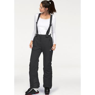 Skihose POLARINO, Damen, Gr. 40, N-Gr, schwarz (schwarz (skihose aus beständigem material)), Web, Obermaterial: 100% Polyester. Futter: 100% Polyester. Wattierung: 100% Polyester, lang, Hosen Skihose, Wasser- und winddicht