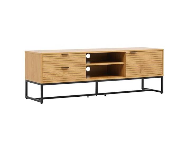 Oviala TV-Schrank, Melaminoptik, 150 cm, Holz und Schwarz