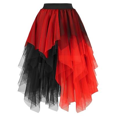 Ausgefallene Kostüme Tüllrock Retro Vintage 1980er Geschichtet Asymmetrisch Geschwollen Erwachsene Damen Halloween Karneval Party Leistung Ballett Verkleiden
