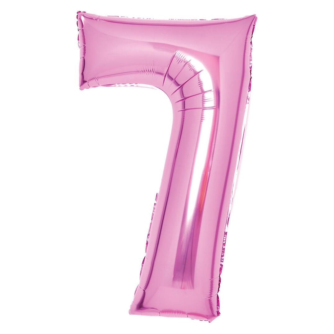 Amscan Folienballon pink, 66cm, Nummer 7 (1x) (9914047)