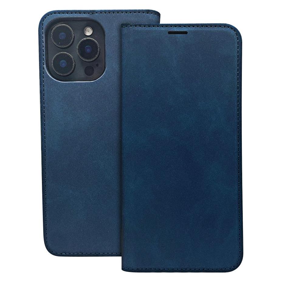 OEM Smart Suede Tasche für Samsung Galaxy A35 5G navy blau (Samsung Galaxy A35) (ILIKE)