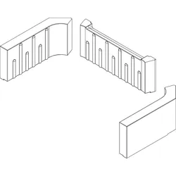 Set Brennraumauskleidung mitte - 7736600750