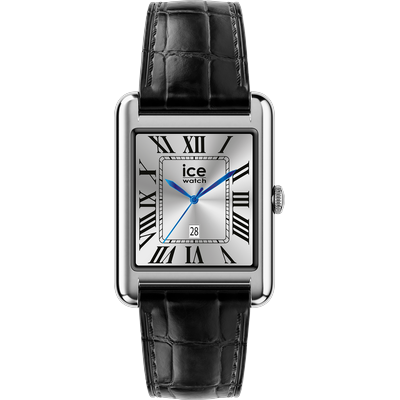 Smartwatch ICE-WATCH, schwarz (schwarz, silberfarben, schwarz), Smartwatches, Damen, Smartwatch, Armbanduhr, Damenuhr, Lederarmband, Bluetooth, digital