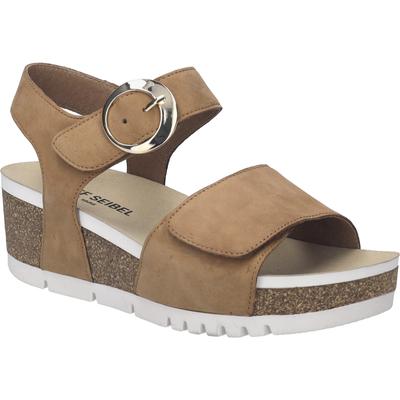 Sandale JOSEF SEIBEL "Quinn 16, nuss", Damen, Gr. 41, braun (nuss), Obermaterial: 100% Rindsleder Leather cow., Schuhe Sandale