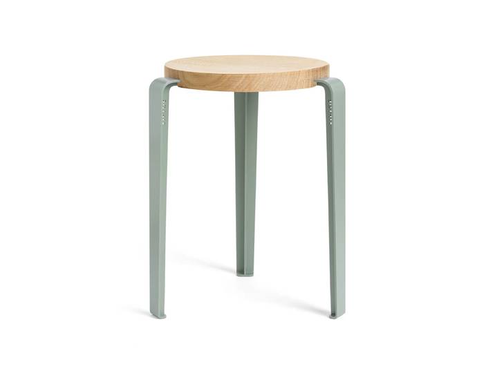 TipToe - LOU Hocker, Eiche natur / eukalyptus grau