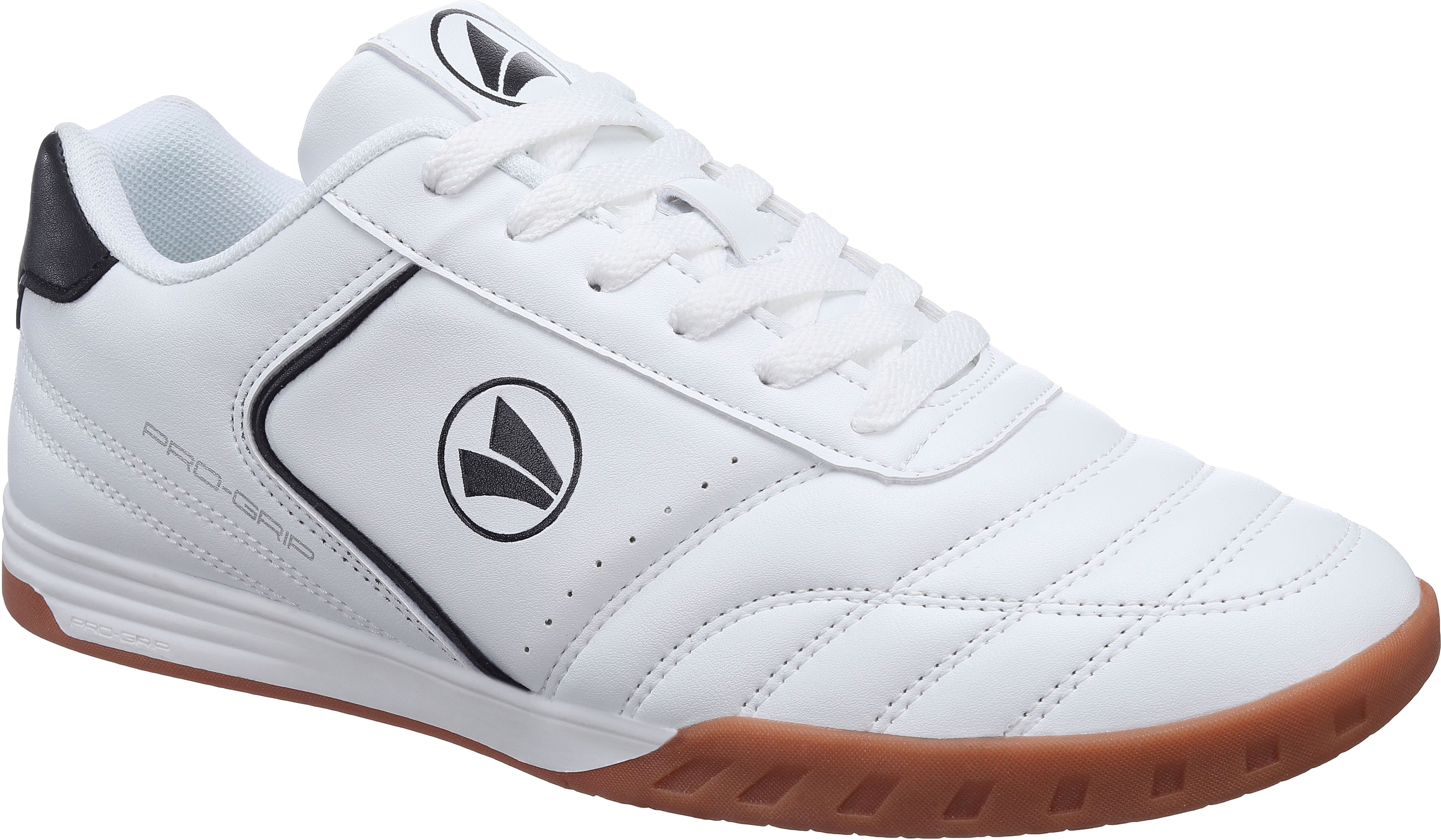 Hallenschuh JAKO "J-Yard Pro", Gr. 43, schwarz-weiss (weiß, jet schwarz), Mesh, Synthetik, mehrfarbig, Schuhe Hallenschuh weiß, jet schwarz 43