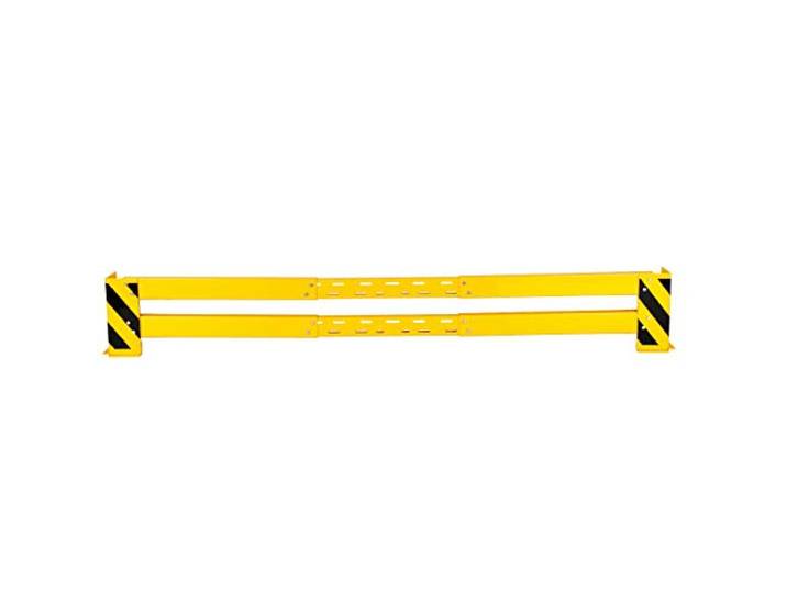 Rammschutz Planke 203-300cm + 2 Schutzecken + 8 Dübel SZAGATO Rammschutz-Balken Regal Anfahrschutz für Regale Rammschutzbügel Rammschutz