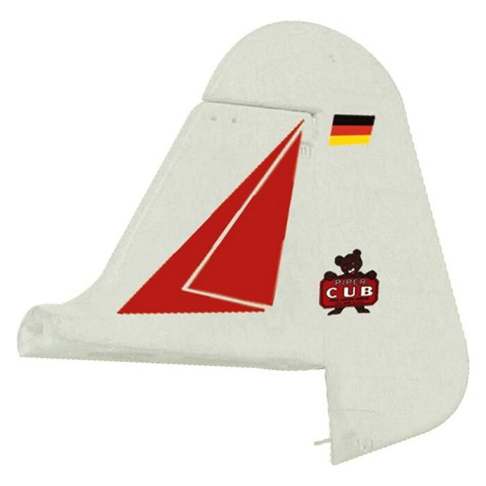 Jamara Seitenleitwerk Piper Super Cub EP-Por Rot inkl. Seitenruder (160225)