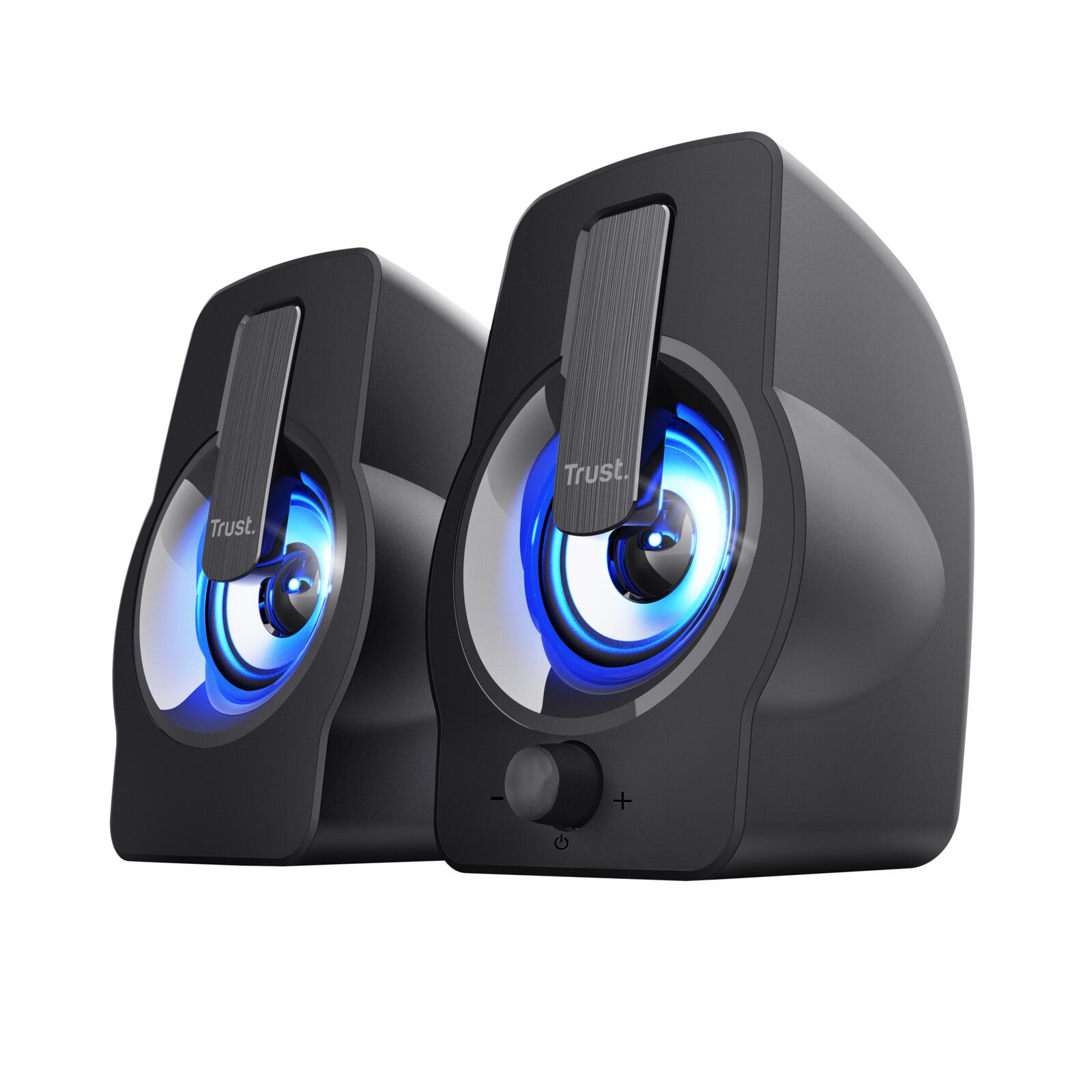 Trust Gemi 2.0-Lautsprecherset mit RGB-LED-Beleuchtung - Schwarz 22948