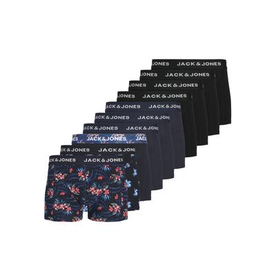 Trunk JACK & JONES "JACLAMINE FLOWER TRUNKS 10 PACK", Herren, Gr. XXL, 10 Stk., Jersey, bunt (sky captain pack:sky captain, sky captain, 4 x schwarz solid, 3 x sky captain solid), Jersey, Obermaterial: 95% Baumwolle, 5% Elasthan, unifarben,...