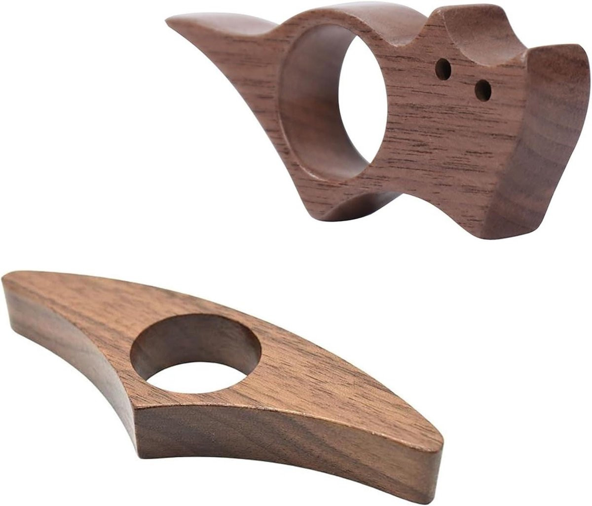 Boekpaginahouder Walnoot - Comfortabele Duim Boekhouder van Natuurlijk Hout voor Eénhandig Lezen - Breedte: 2 cm